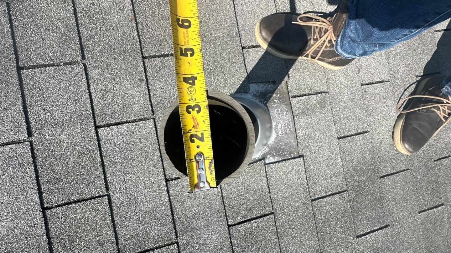 Roof vent inspection on Casselberry Drive in Eagleville, PA