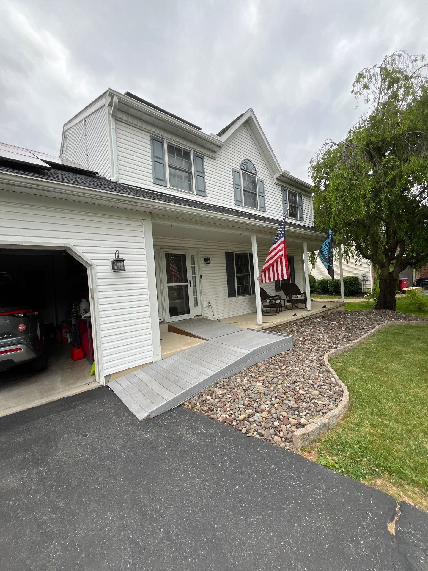 Completed residential asphalt shingle roof replacement on Slater Drive by Joyland Roofing.