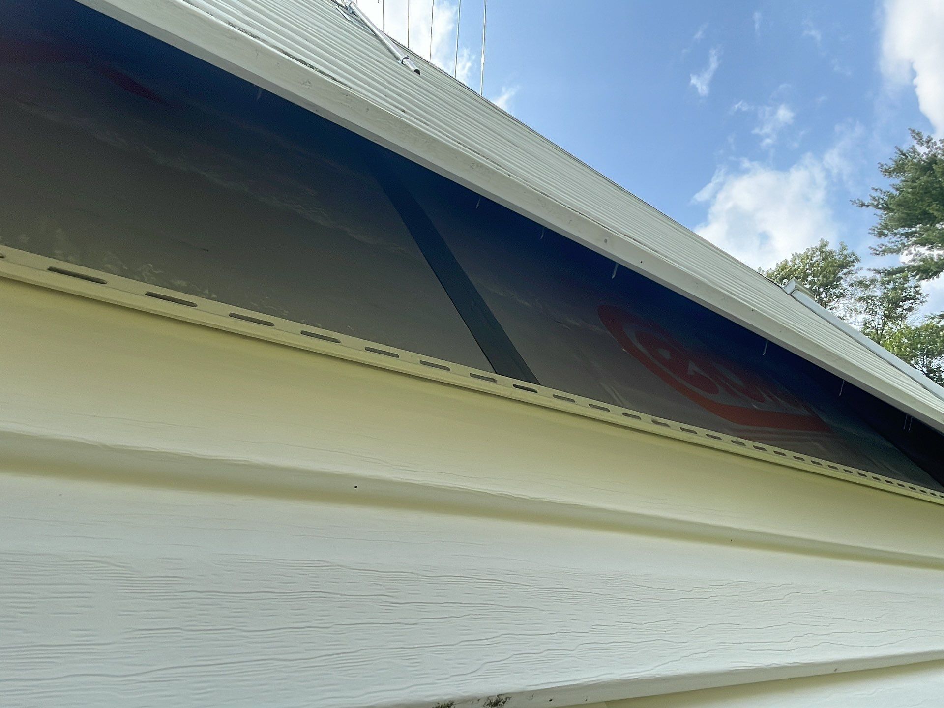 Soffit and eave repair on a residential home on Bell Lane in Ambler, PA