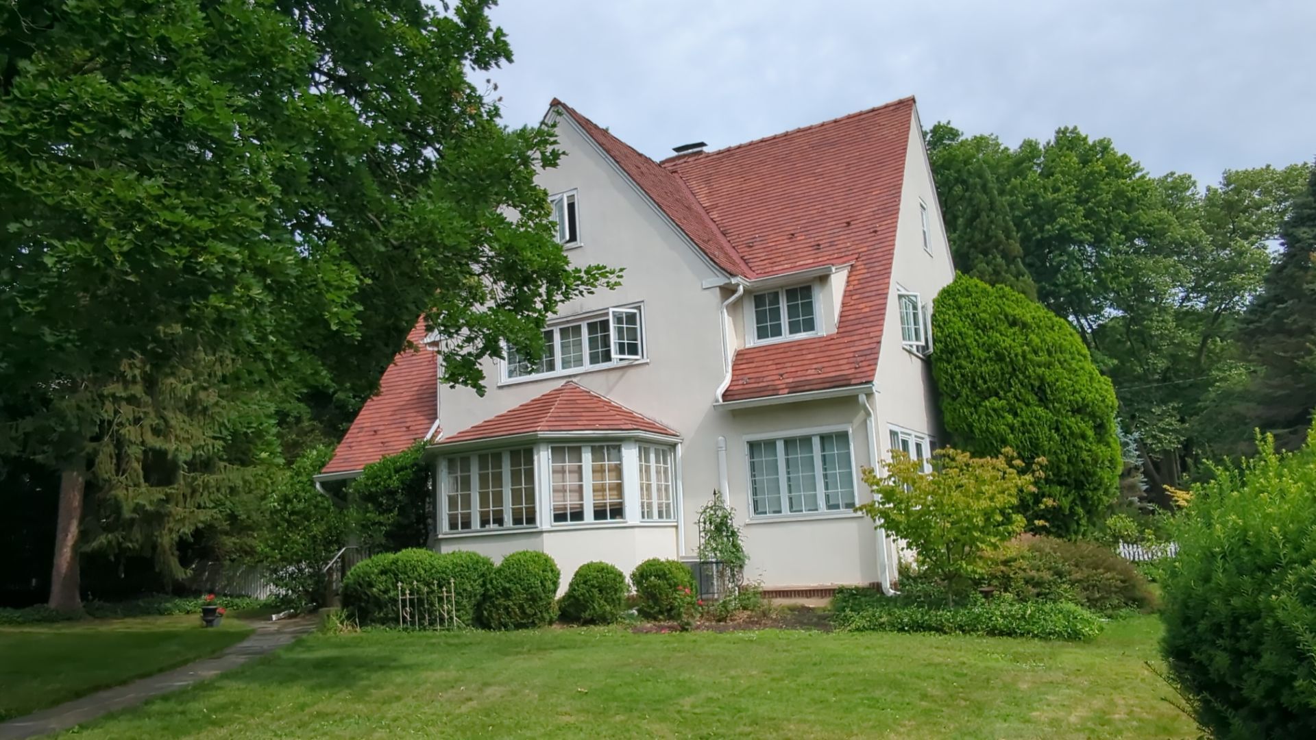 Completed roof replacement on a historic home along Upland Road in Reading, PA.