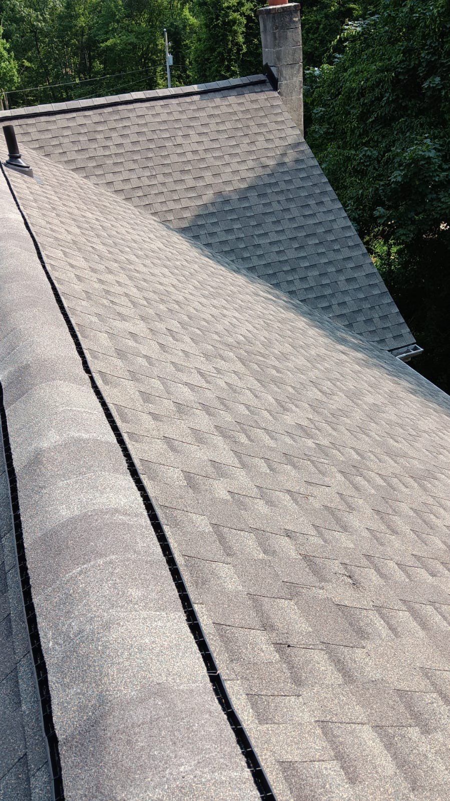 Asphalt shingle roof replacement on Weil Road in Boyertown, PA.