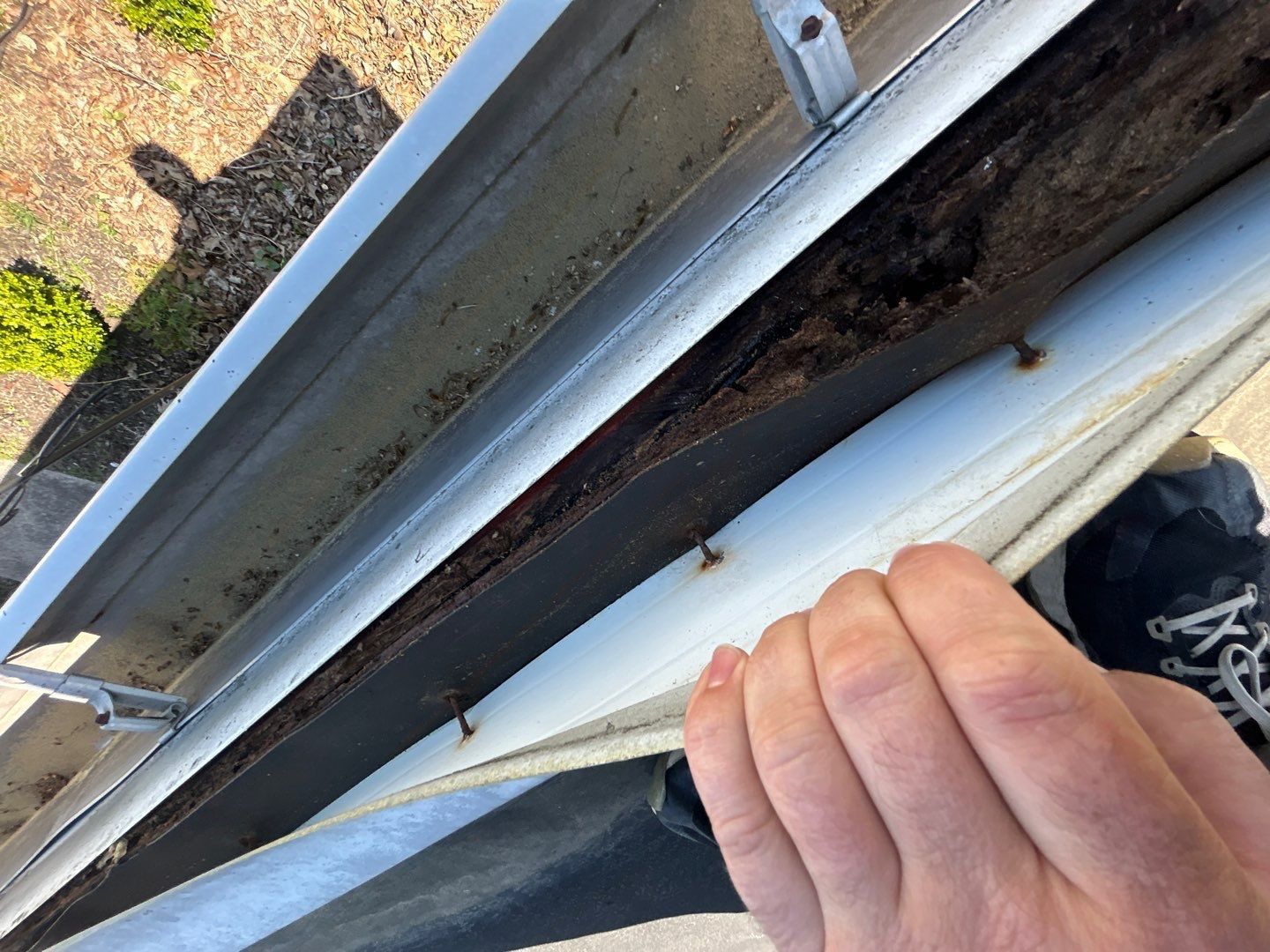 Roof replacement project on West Oak Street in Palmyra, PA addressing deteriorated roof decking by Joyland Roofing.