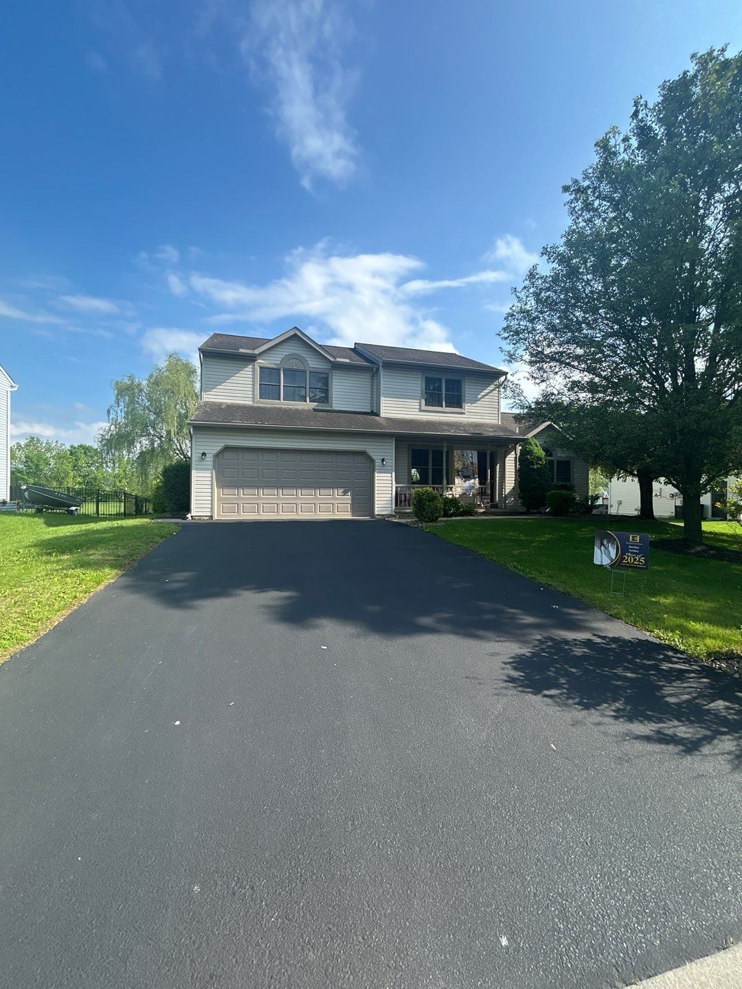 Home with a newly completed roof replacement on Wheatland Drive in Myerstown, PA.