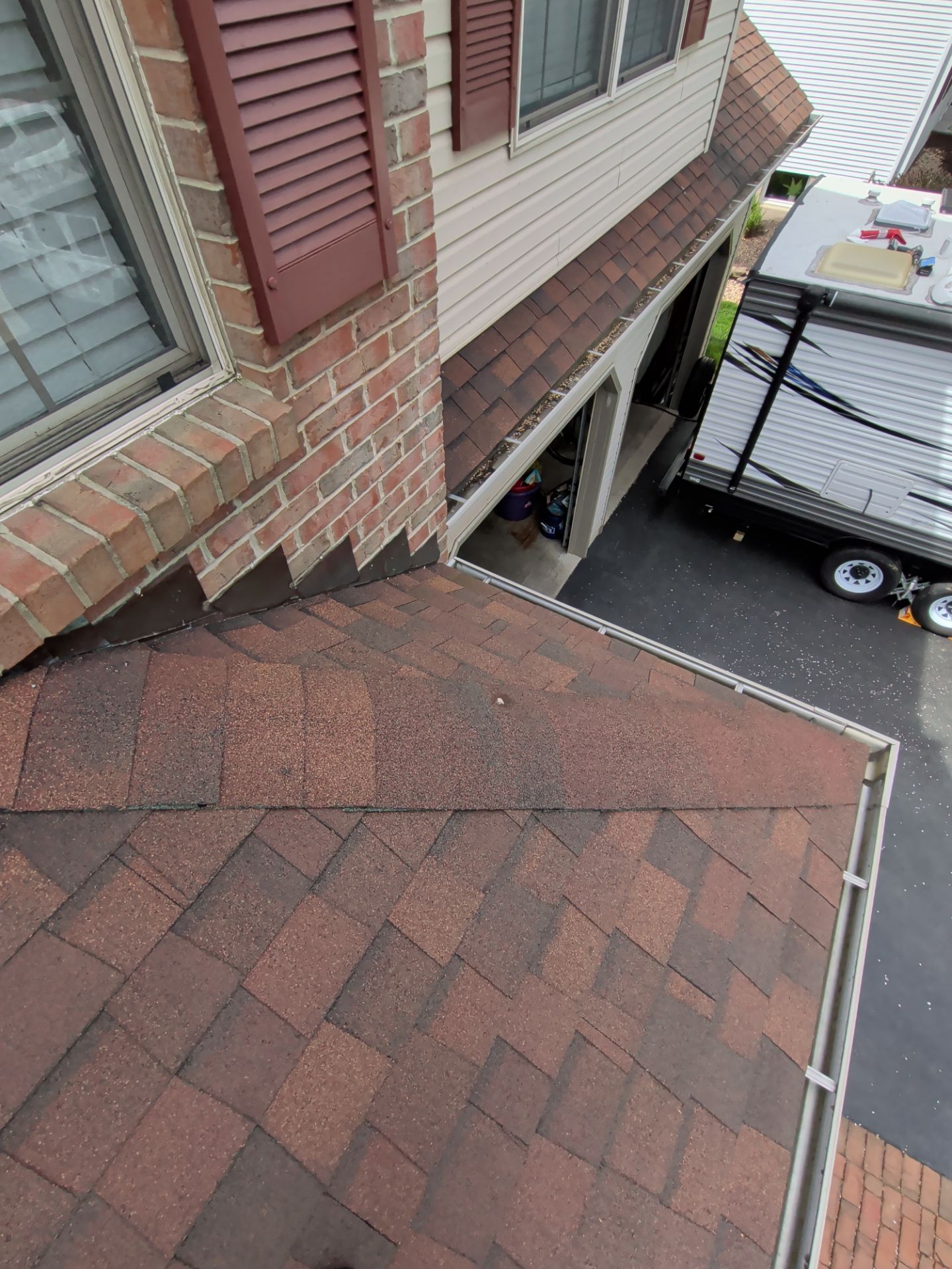 Completed asphalt shingle roof replacement on a home on Wildflower Lane in Mountville, PA.
