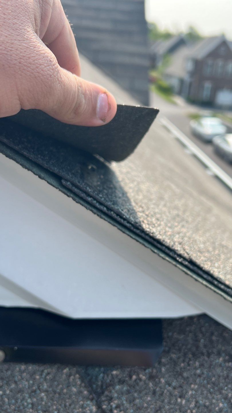 Roof flashing repair around a roof penetration on Woolford Way in Shepherdstown, PA.