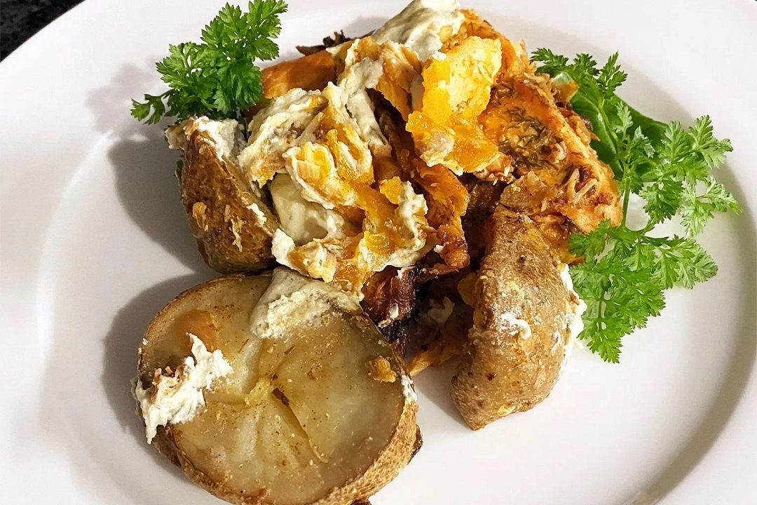 Plated Dinner Potatoes Au Gratin