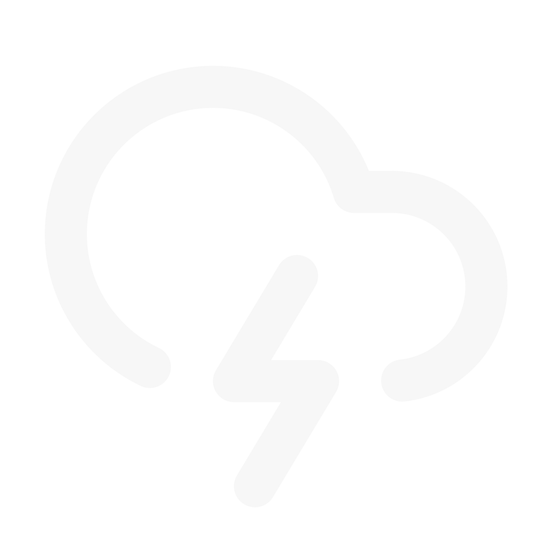 Light gray cloud with a lightning bolt icon