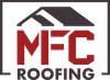 MFC Roofing logo with dark gray roof icon above red “MFC” and gray “ROOFING” text