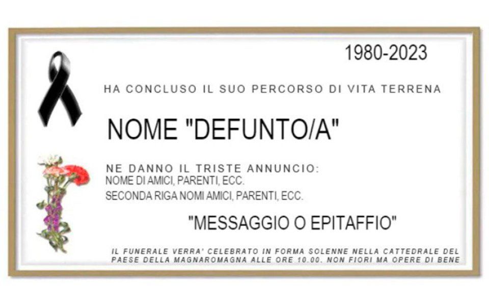 manifesto funebre