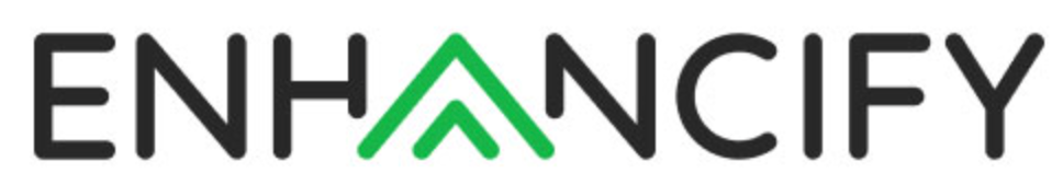 The word enhancey is written in black and green on a white background.