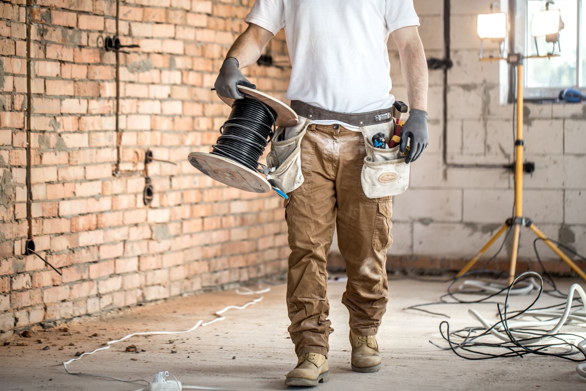 Electrician With Tools