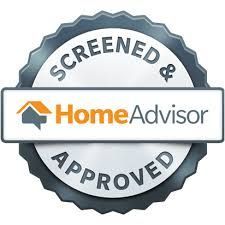 HomeAdvisor badge: silver and gray seal with 