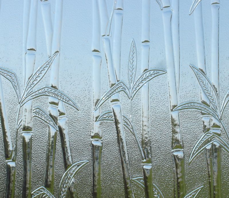Frosted glass with etched bamboo and grass patterns — Datco Windows & Doors Pty Ltd In South Murwillumbah, NSW