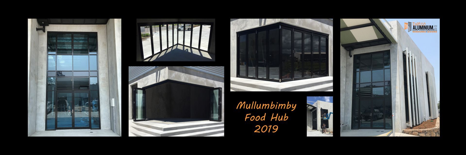 A collage of pictures of a building with the year 2019 on the bottom