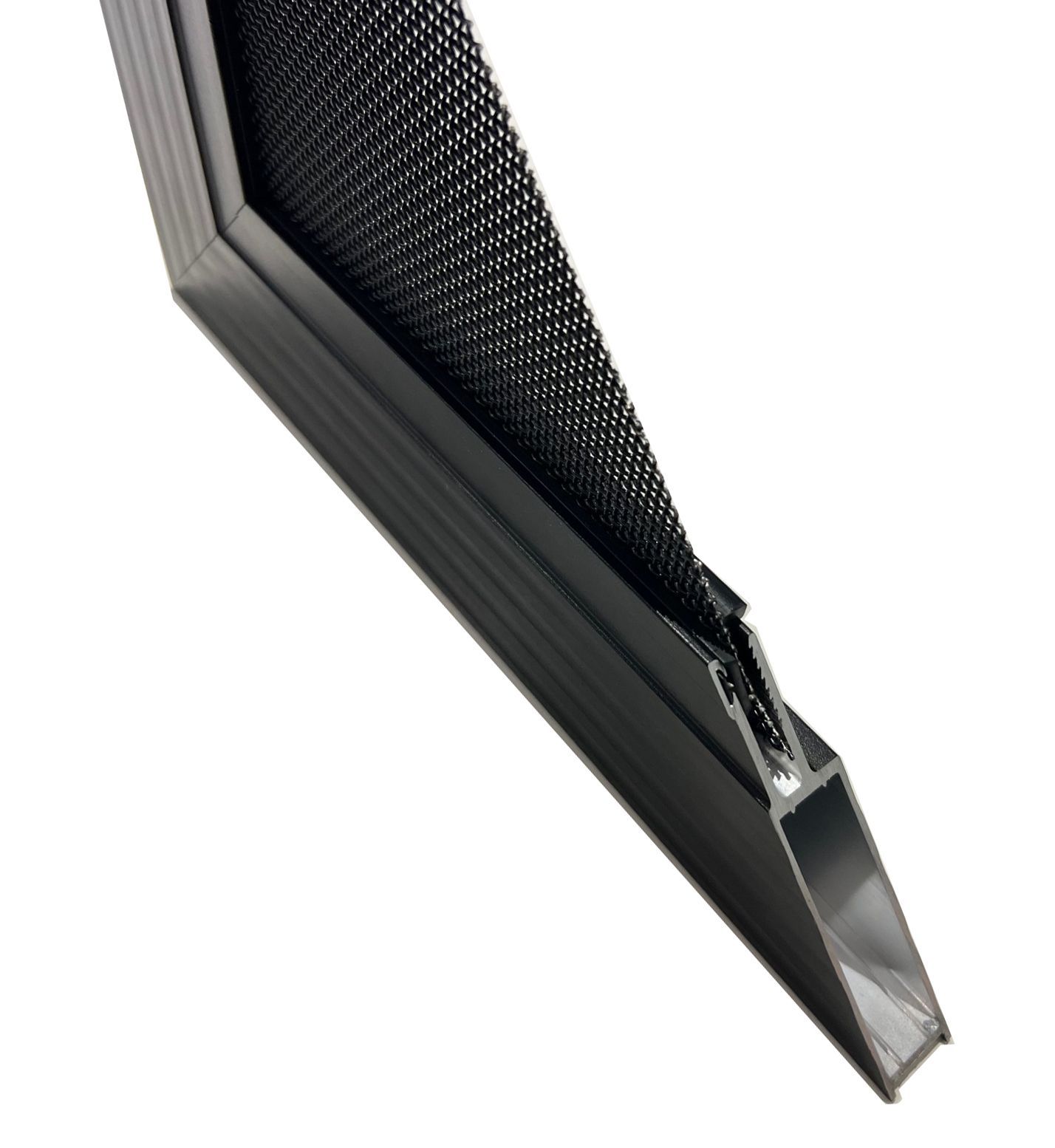 Close-up of a black metal screen — Datco Windows & Doors Pty Ltd In South Murwillumbah, NSW