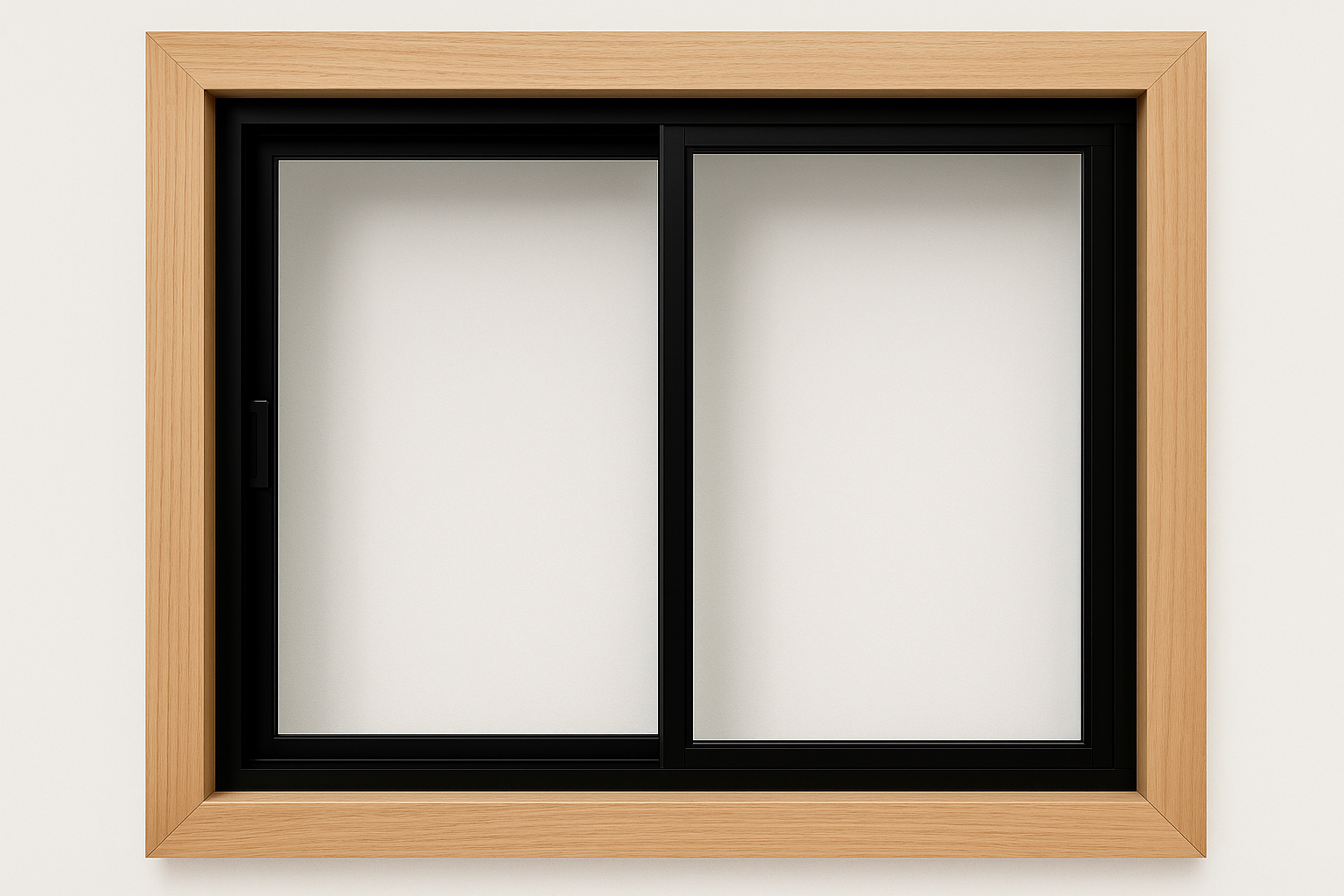Wooden-framed black sliding window with two white panes and black trim — Datco Windows & Doors Pty Ltd In South Murwillumbah, NSW