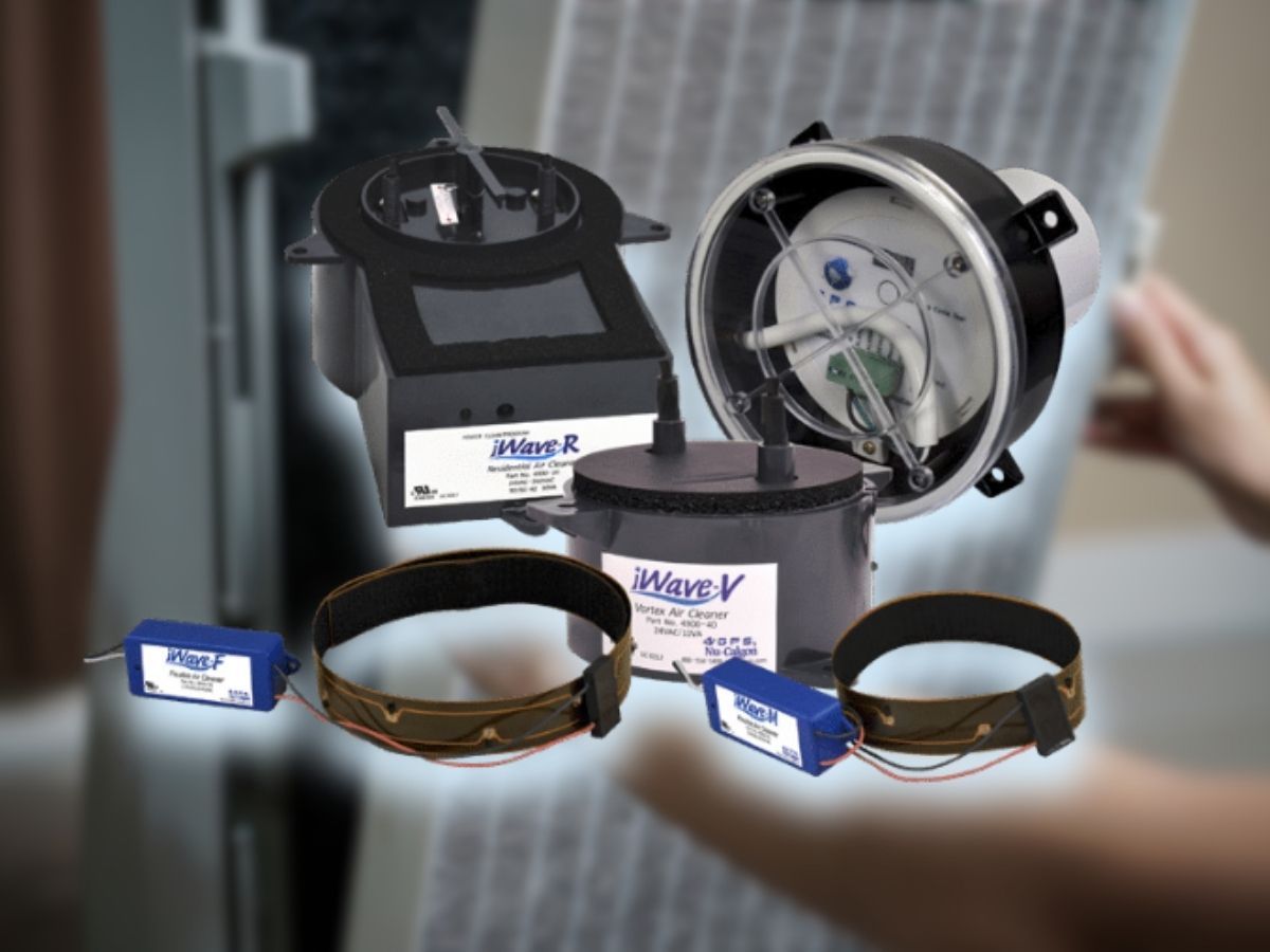 Assorted black and brown lens filters displayed on a blurred hands-on background