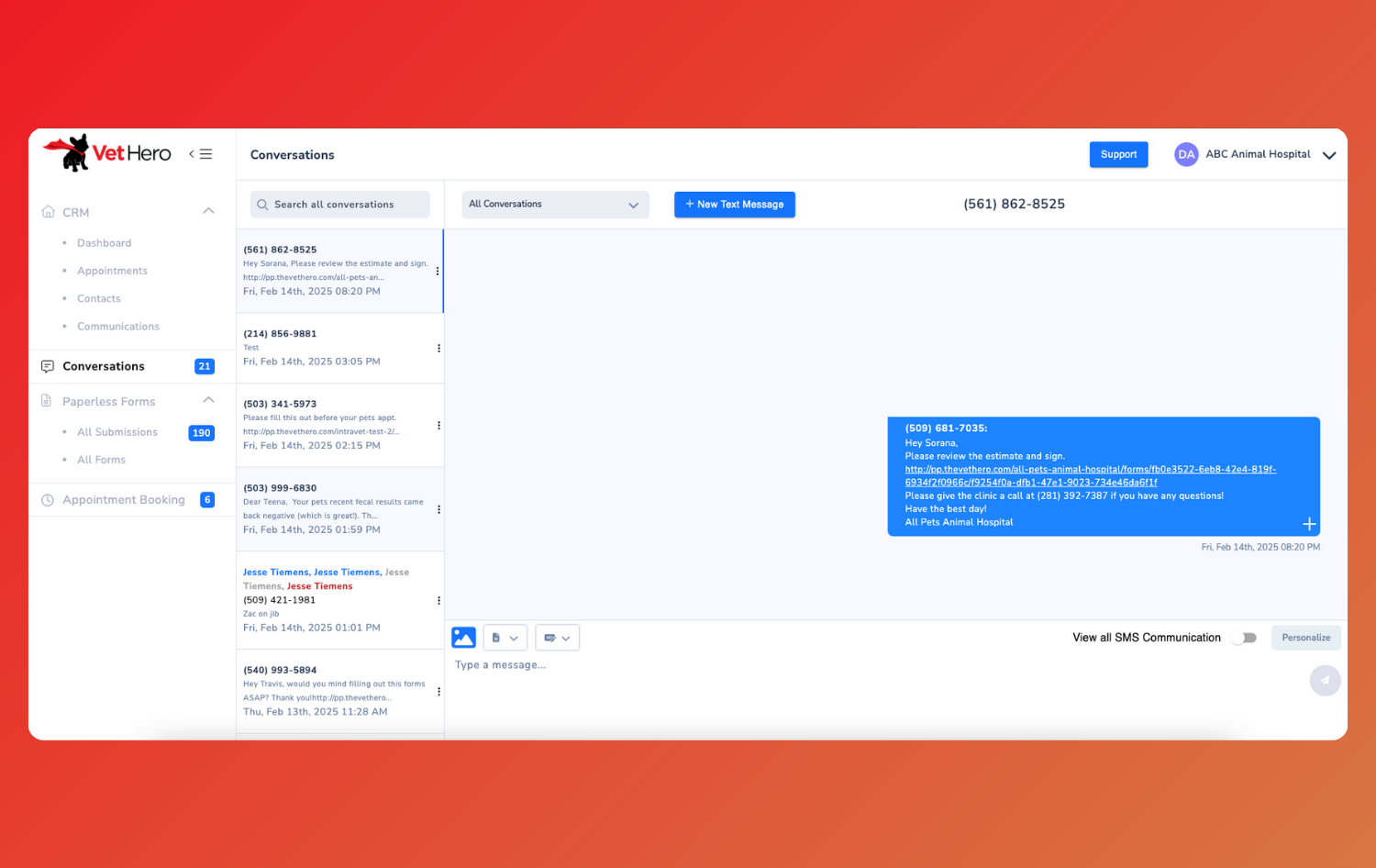 Veterinary Client Communication Software | CRMHero by Vet Hero