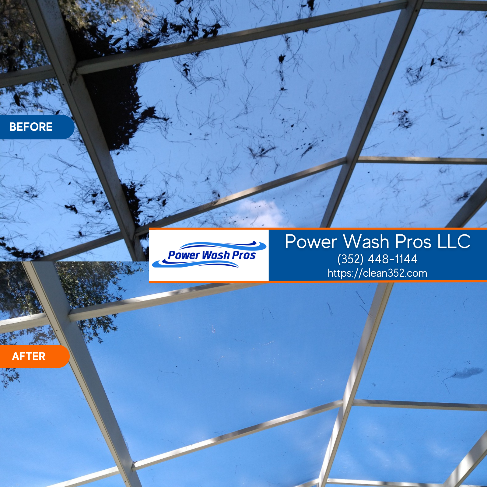 Screen Enclosure Cleaning - Gainesville FL
