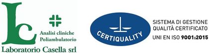 A logo for a company called laboratorio casella srl
