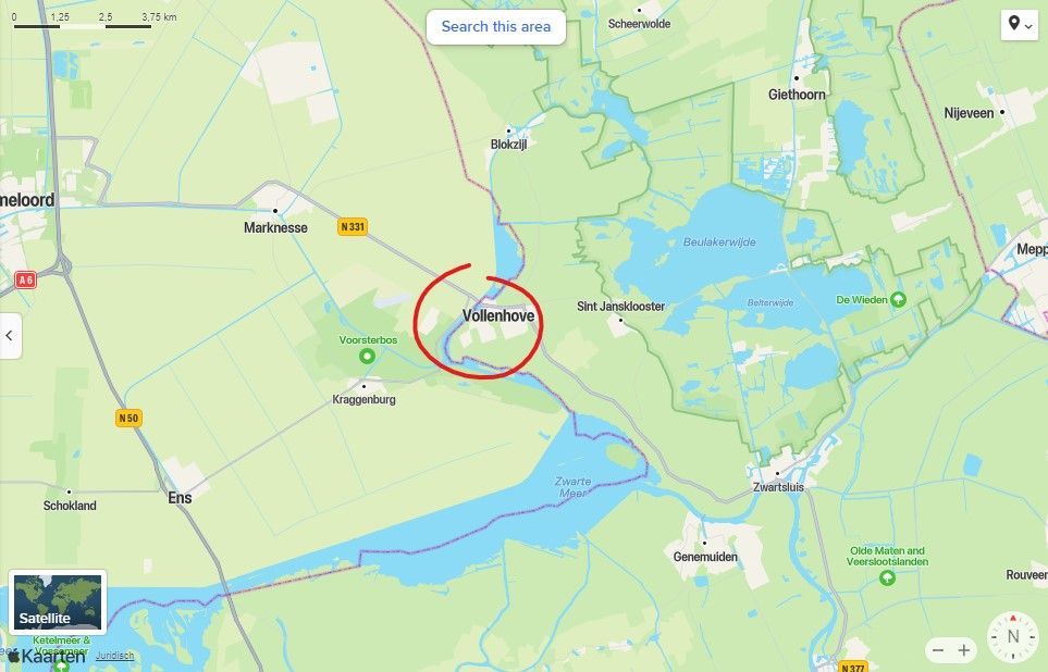 Kaart Land van Veno e.o.
