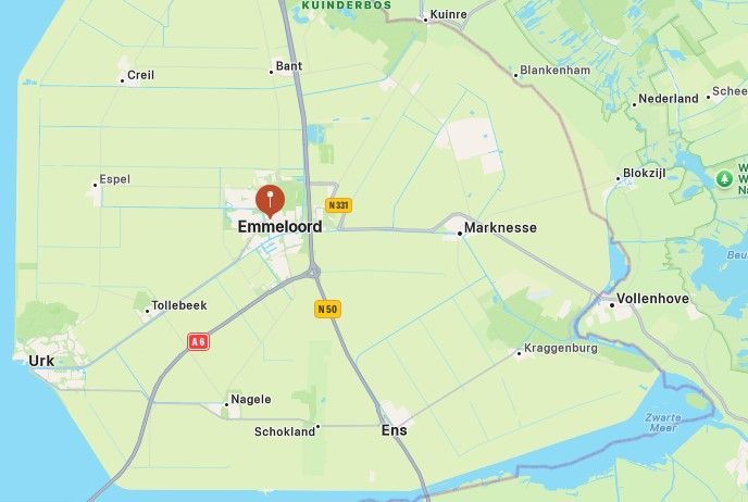 Kaart Noordoostpolder