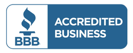 BBB Accredited Business blue and white logo badge