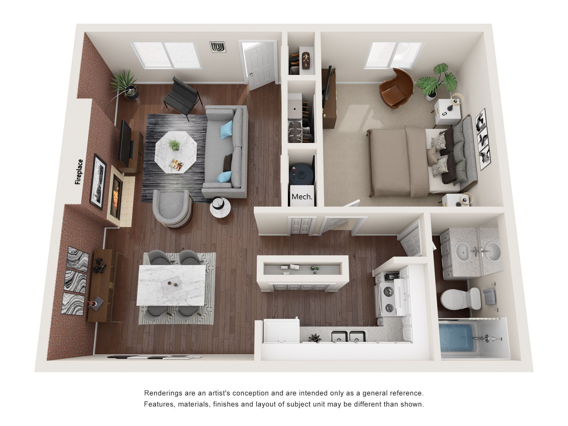 1 bed