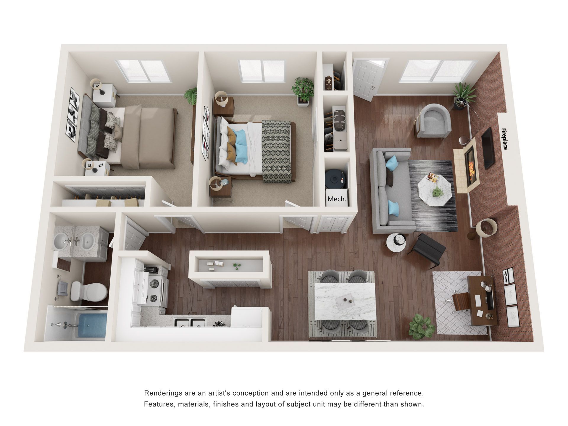 2 bed
