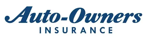 Logo for Auto-Owners Insurance, blue text on a white background.