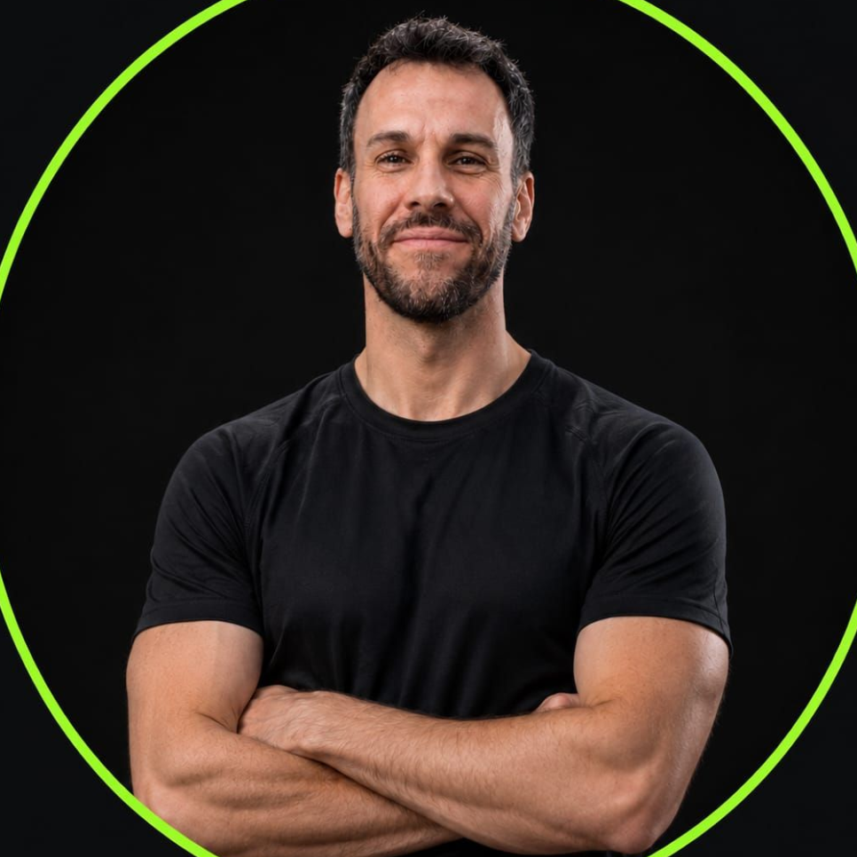 Green circular NWFIT fitness logo with kettlebell, dumbbells, and medical cross icons