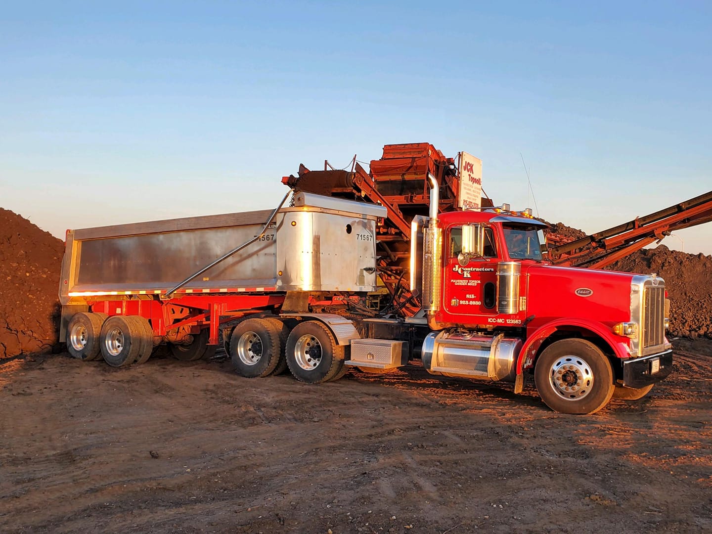 Red Truck — Kane County, IL — JCK Topsoil