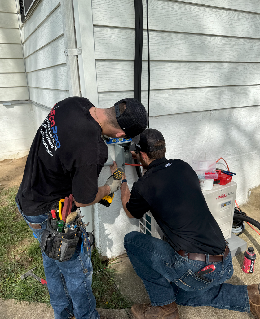 ECOPro technician greeting a homeowner
