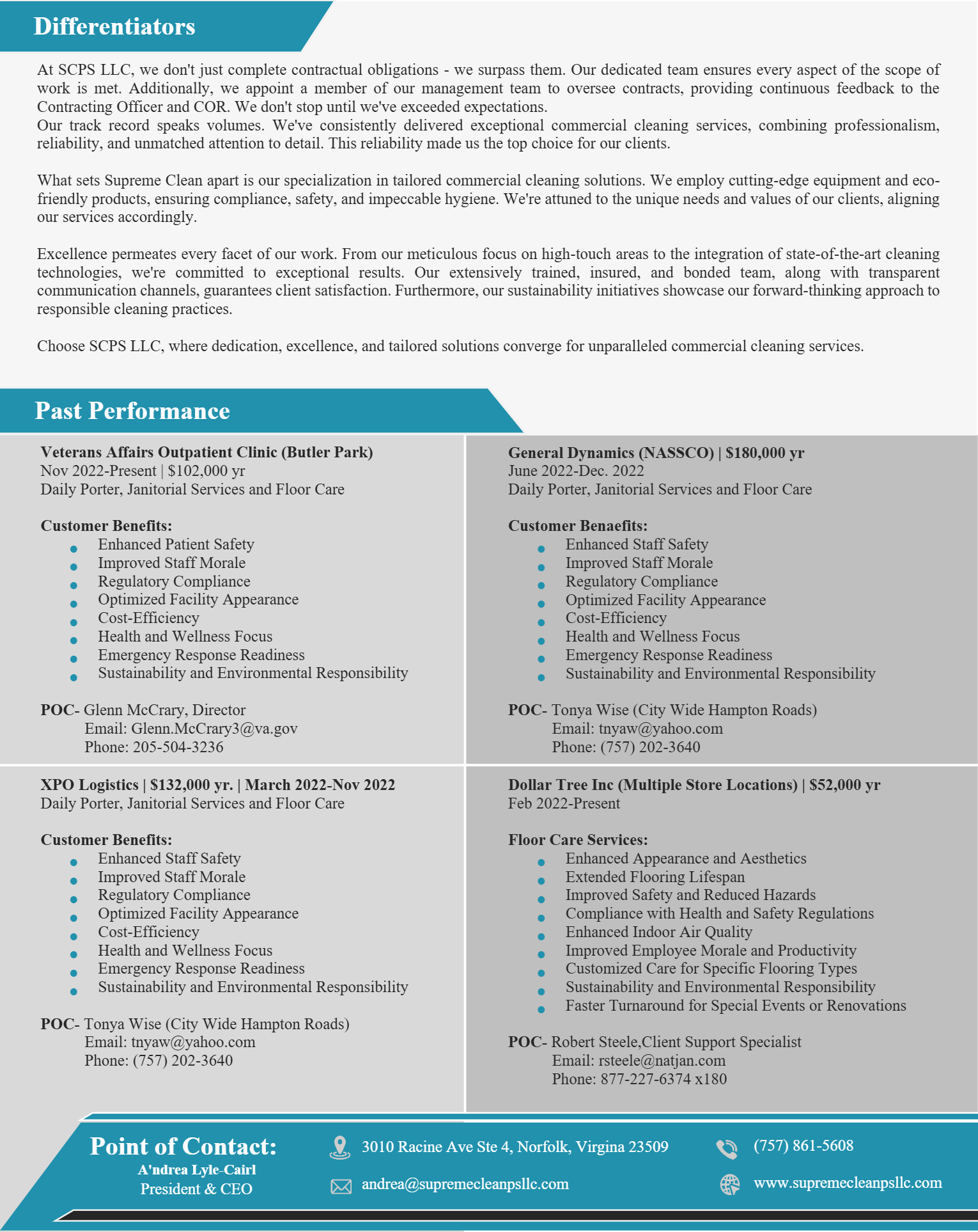 Capability Statement page 2