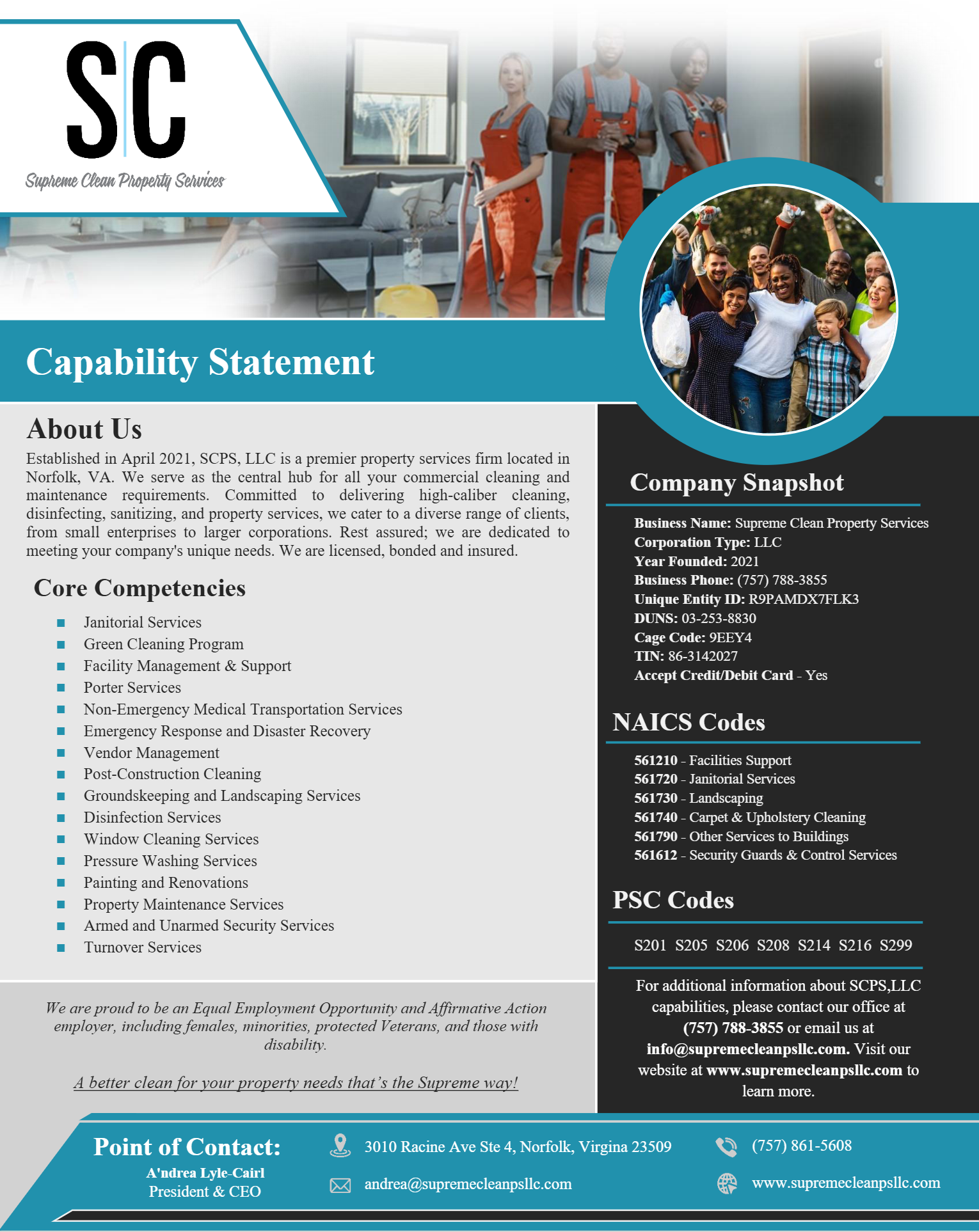 Capability Statement page 1