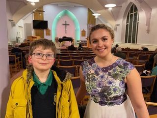 Morpeth Music Society 2023 Matilda Lloyd meeting young audience member