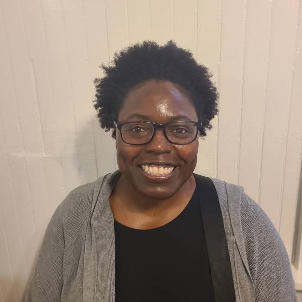 client showing off her glowing skin