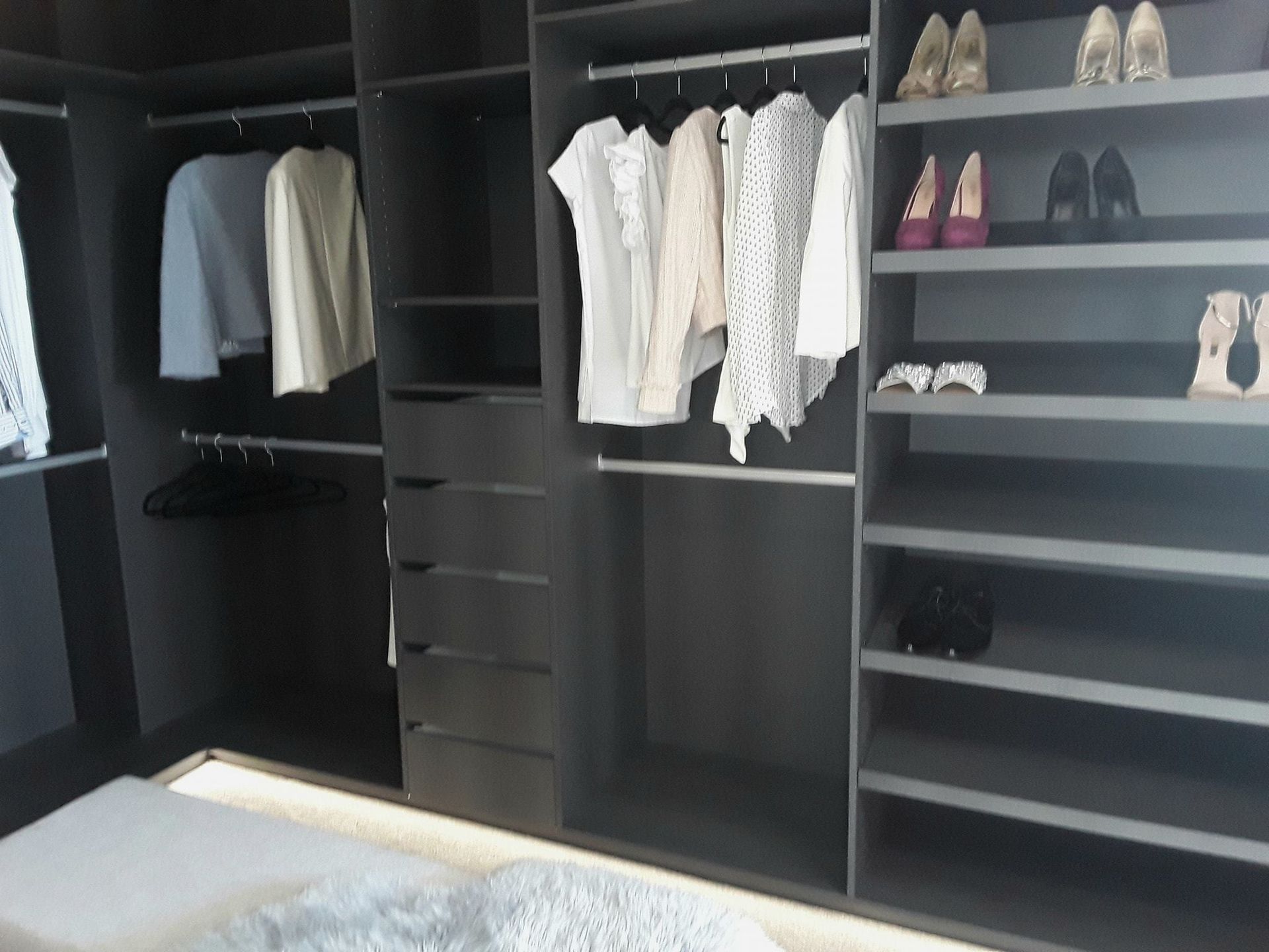 Black Wardrobe — Bulimba, QLD — D&S Cabinets Black Wardrobe — Bulimba, QLD — D&S Cabinets
