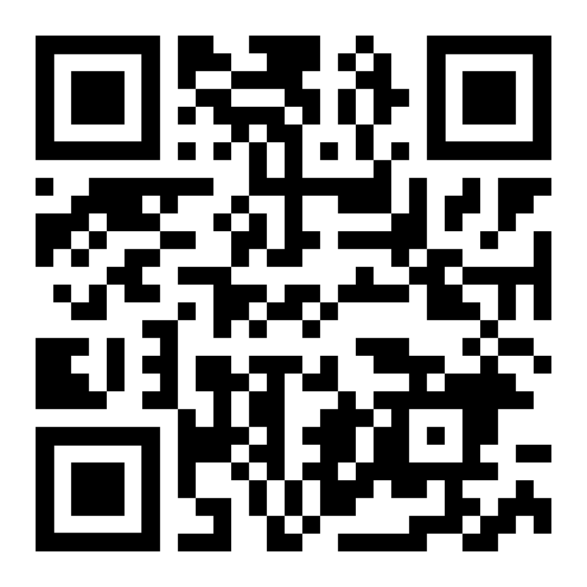 A black and white qr code on a white background.
