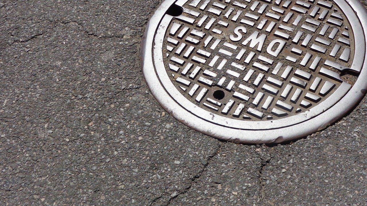 Man hole in a street
