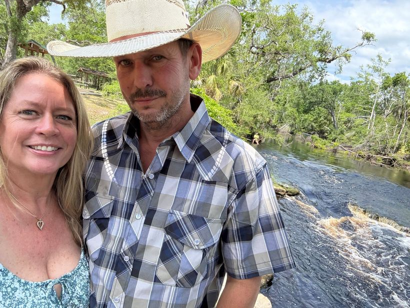 Charlie and Andrea Whitten together outdoors