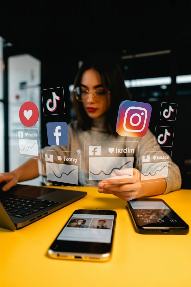 Um close de uma tela de celular com ícones de mídia social