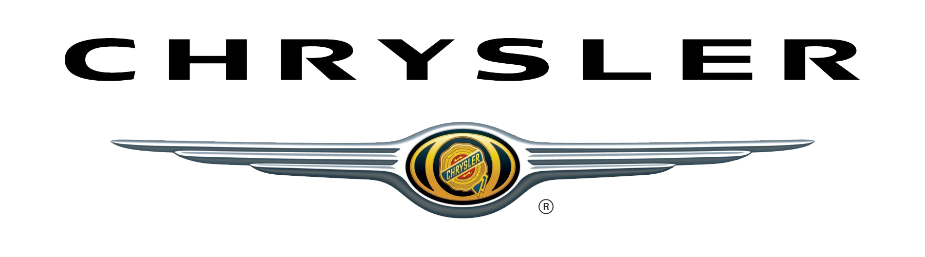 The chrysler logo is shown on a white background.