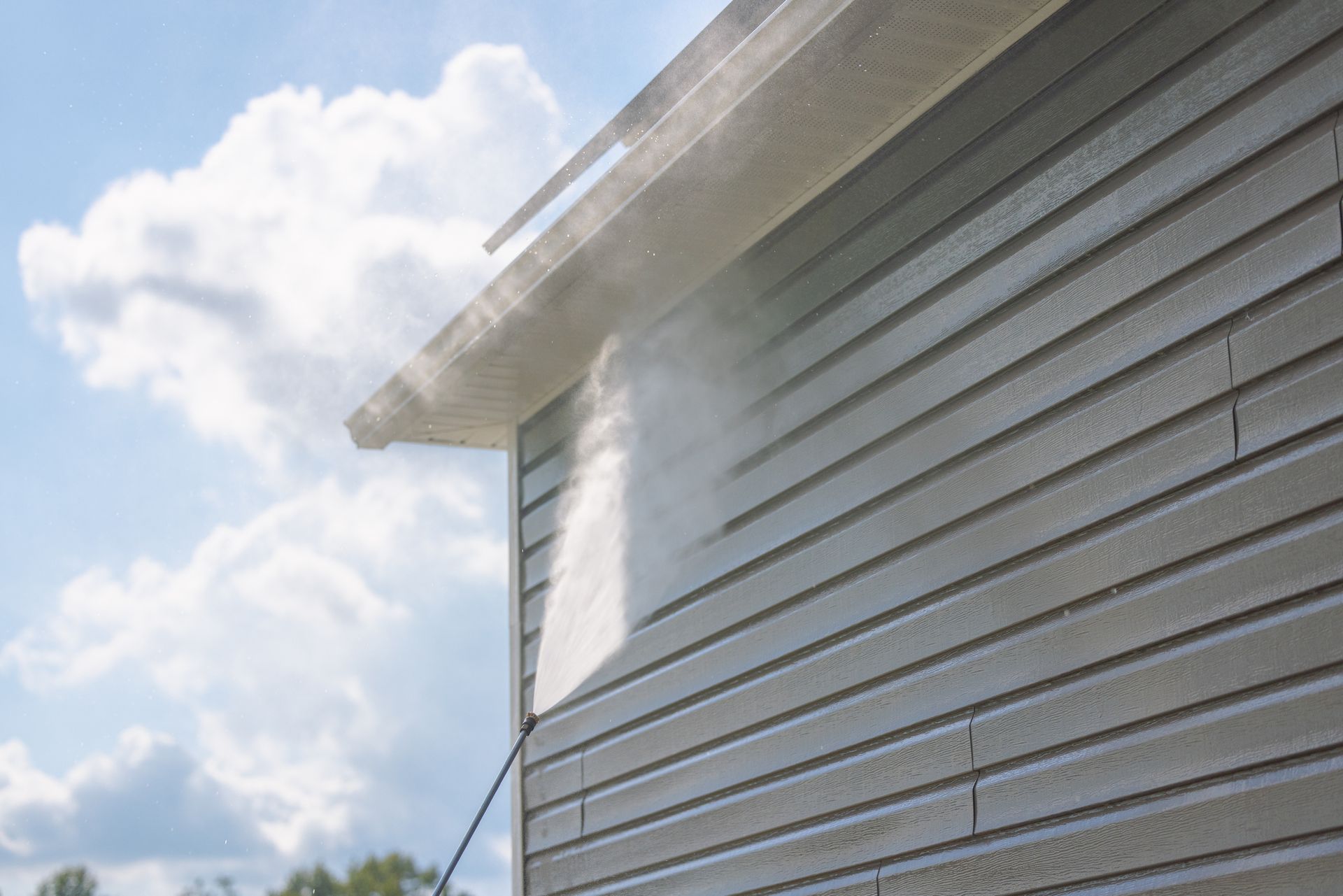 Pressure washing vinyl siding. Pressure washing vinyl siding.