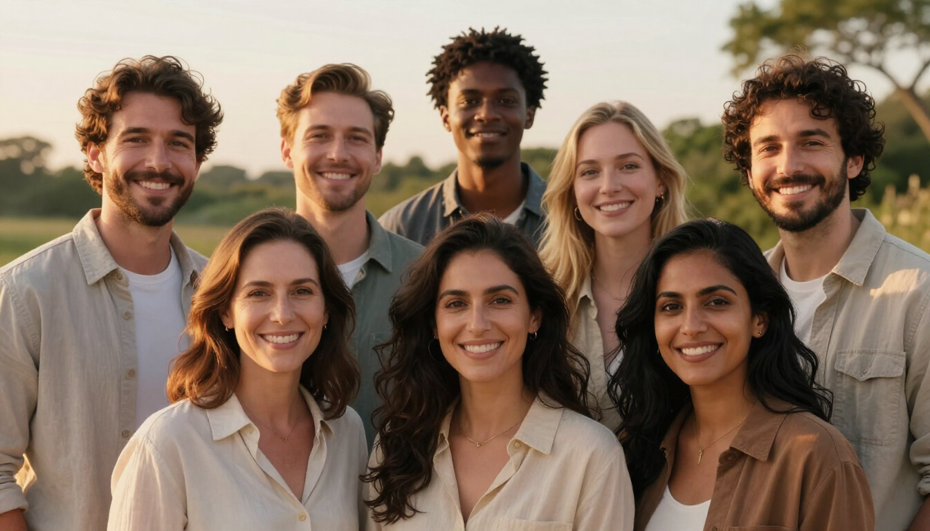 Confident People with Healthy Hair