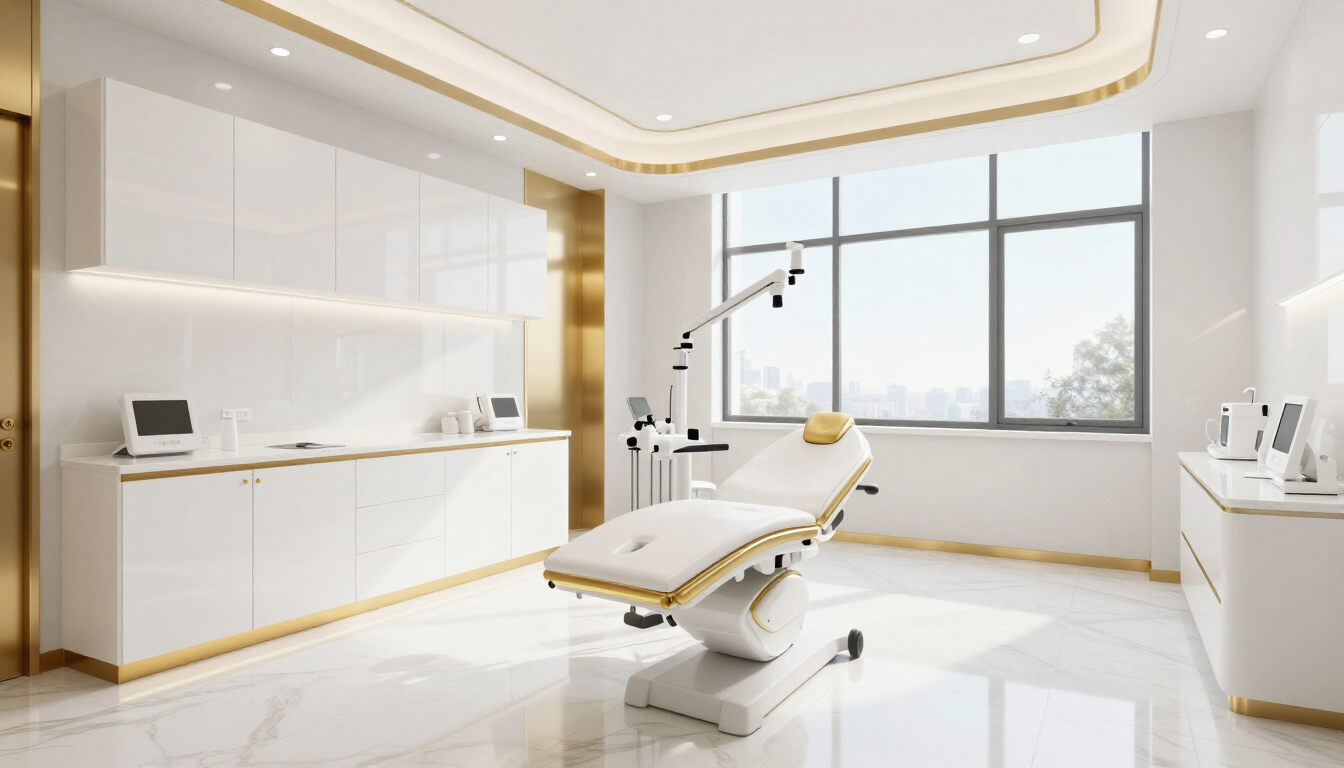 Modern clinic interior for hair restoration treatments