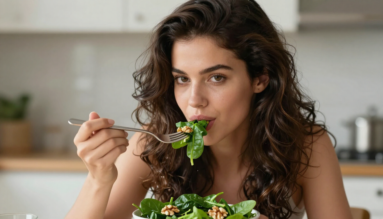 Healthy Woman with Thick Hair