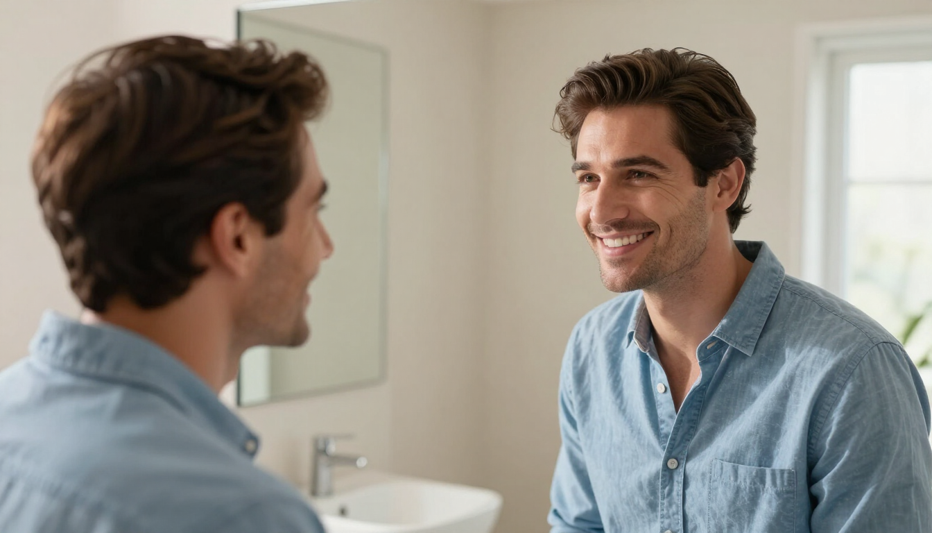Happy Patient in Mirror