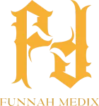 Orange stylized “FH” logo with “FUNNAH MEDIX” beneath it on a white background