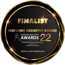 A Finalist Badge for the Wedding Industry Award — GinaS Cairns Tropical Weddings in Parramatta Park, QLD